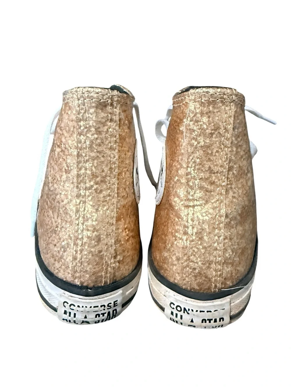 Converse Chuck Taylor All Star Gold Glitter High Top Sneakers Kids Size 2 Youth